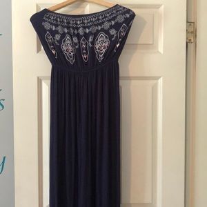 Strapless Blue Sundress